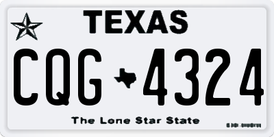 TX license plate CQG4324