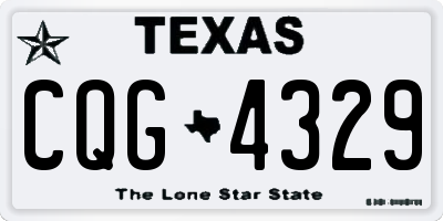 TX license plate CQG4329