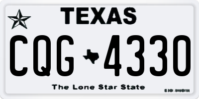 TX license plate CQG4330