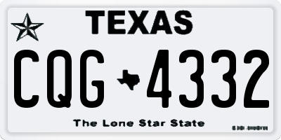 TX license plate CQG4332
