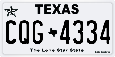 TX license plate CQG4334