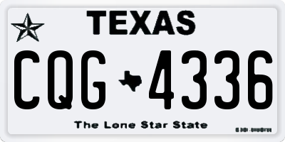 TX license plate CQG4336