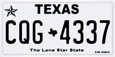 TX license plate CQG4337
