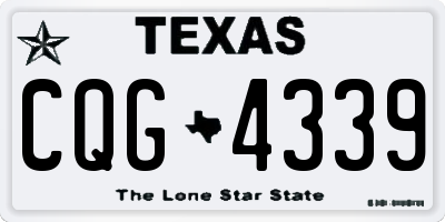 TX license plate CQG4339