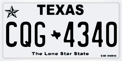 TX license plate CQG4340