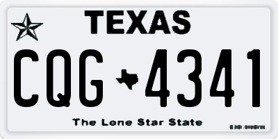 TX license plate CQG4341
