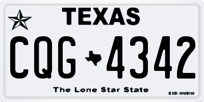 TX license plate CQG4342