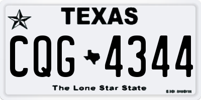 TX license plate CQG4344