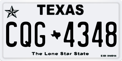 TX license plate CQG4348