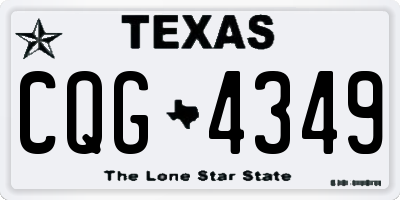 TX license plate CQG4349