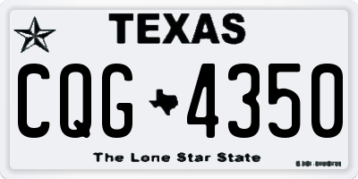 TX license plate CQG4350
