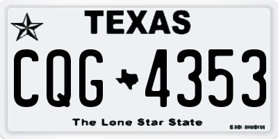 TX license plate CQG4353