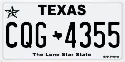 TX license plate CQG4355