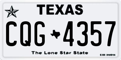 TX license plate CQG4357