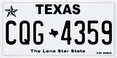 TX license plate CQG4359