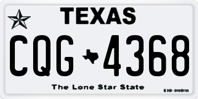 TX license plate CQG4368