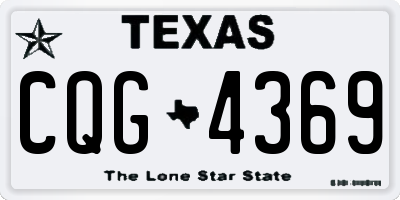 TX license plate CQG4369