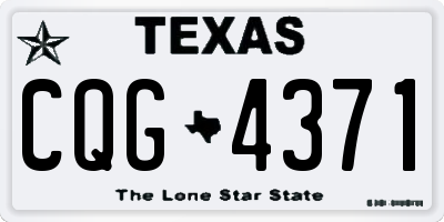 TX license plate CQG4371