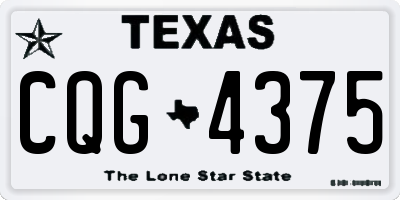 TX license plate CQG4375