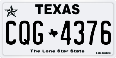 TX license plate CQG4376