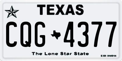 TX license plate CQG4377