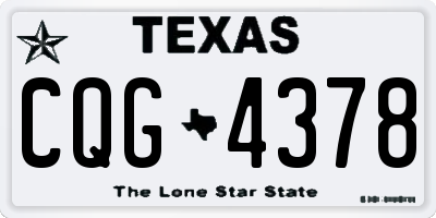 TX license plate CQG4378