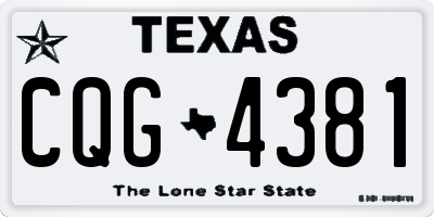 TX license plate CQG4381