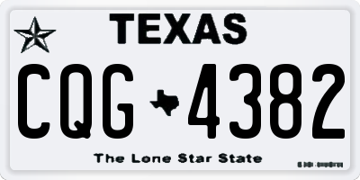 TX license plate CQG4382