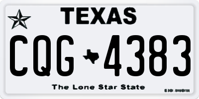 TX license plate CQG4383