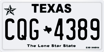 TX license plate CQG4389