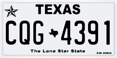 TX license plate CQG4391