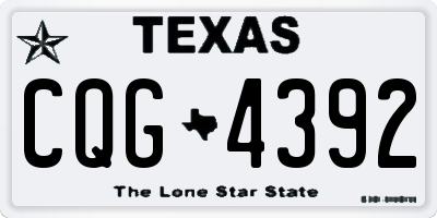 TX license plate CQG4392