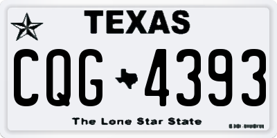 TX license plate CQG4393