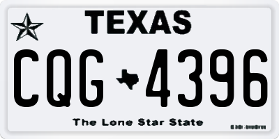 TX license plate CQG4396