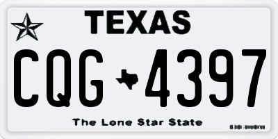 TX license plate CQG4397