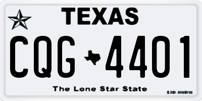 TX license plate CQG4401