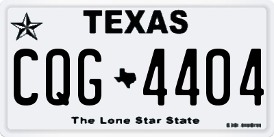 TX license plate CQG4404