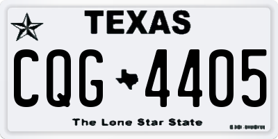 TX license plate CQG4405