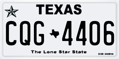 TX license plate CQG4406