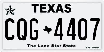 TX license plate CQG4407