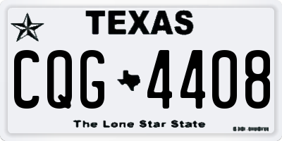 TX license plate CQG4408