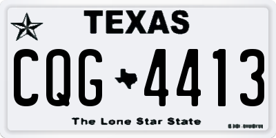 TX license plate CQG4413