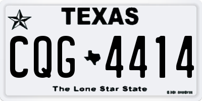 TX license plate CQG4414