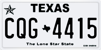 TX license plate CQG4415