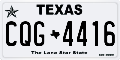 TX license plate CQG4416
