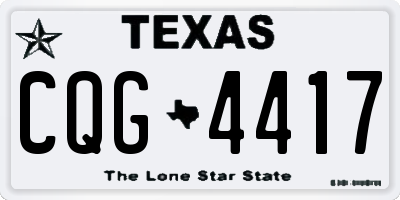 TX license plate CQG4417