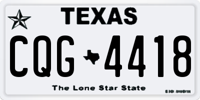 TX license plate CQG4418