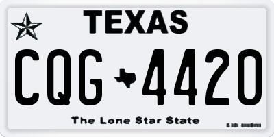 TX license plate CQG4420