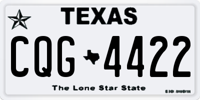 TX license plate CQG4422