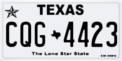 TX license plate CQG4423